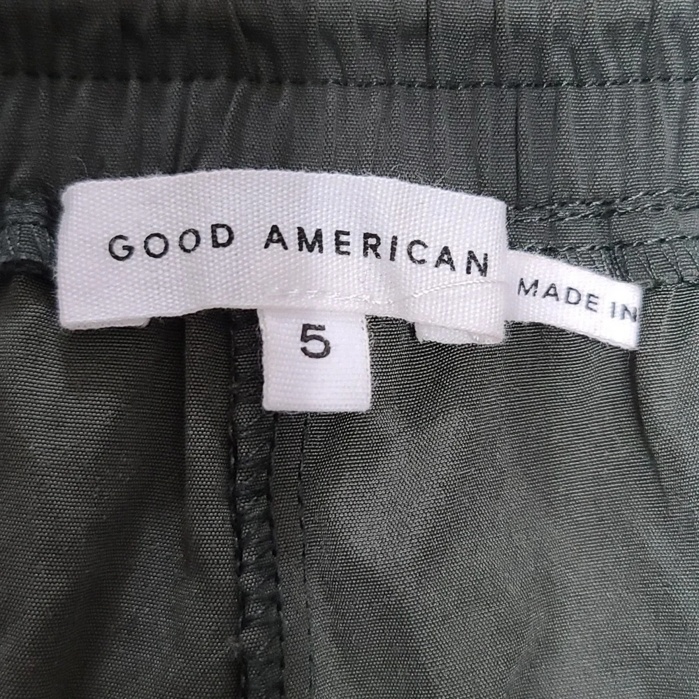 Good American‎ Womens RWP Athletic Pants Gray Elastic Drawstring Sz 5/2X EUC
